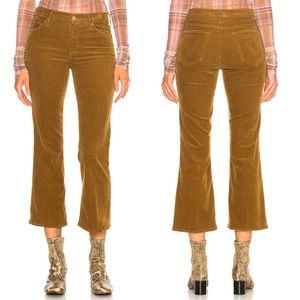 • MOTHER • Outsider Crop Corduroy Pants Hopscotch Okra